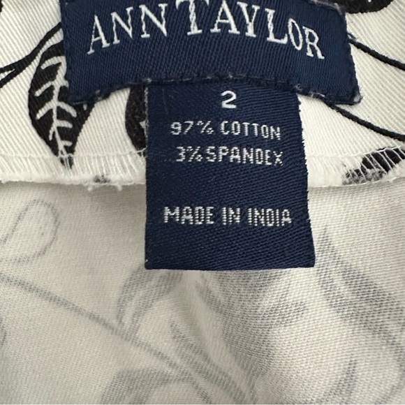 Ann Taylor Black and White Embellished A-Line Skirt - Picture 3 of 3